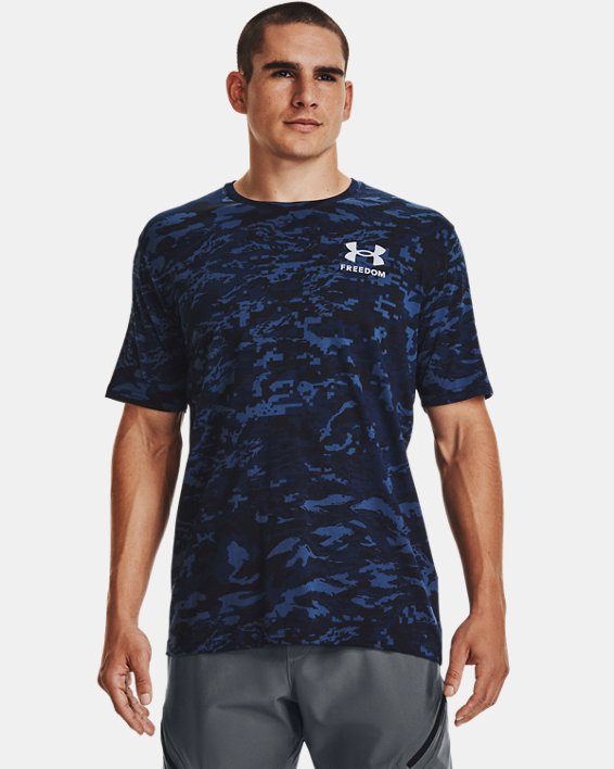 Men's UA Freedom Camo T-Shirt, Navy, pdpMainDesktop image number 0